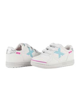 Zapatillas munich g-3 kid 441 blanco de niño.