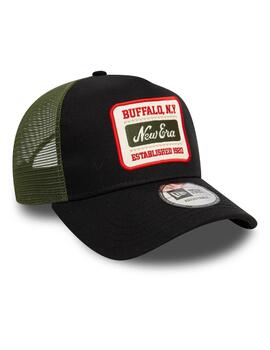 gorra new era trucker patch buffalo negro verde de hombre.