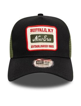 gorra new era trucker patch buffalo negro verde de hombre.