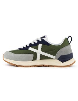 Zapatillas munich versatile 24 verde gris de hombre.