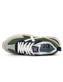 Zapatillas munich versatile 24 verde gris de hombre.