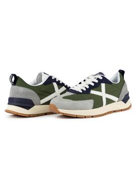 Zapatillas munich versatile 24 verde gris de hombre.