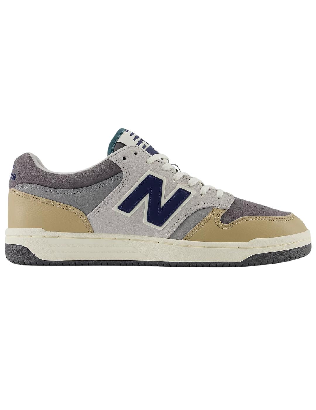 Zapatillas new balance bb480lgb gris marrón de hombre.