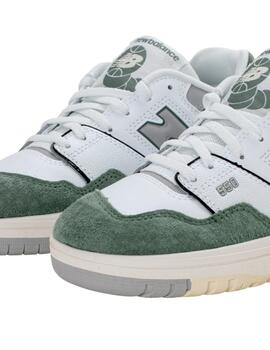 Zapatillas new balance psb550by blanco verde de niño.