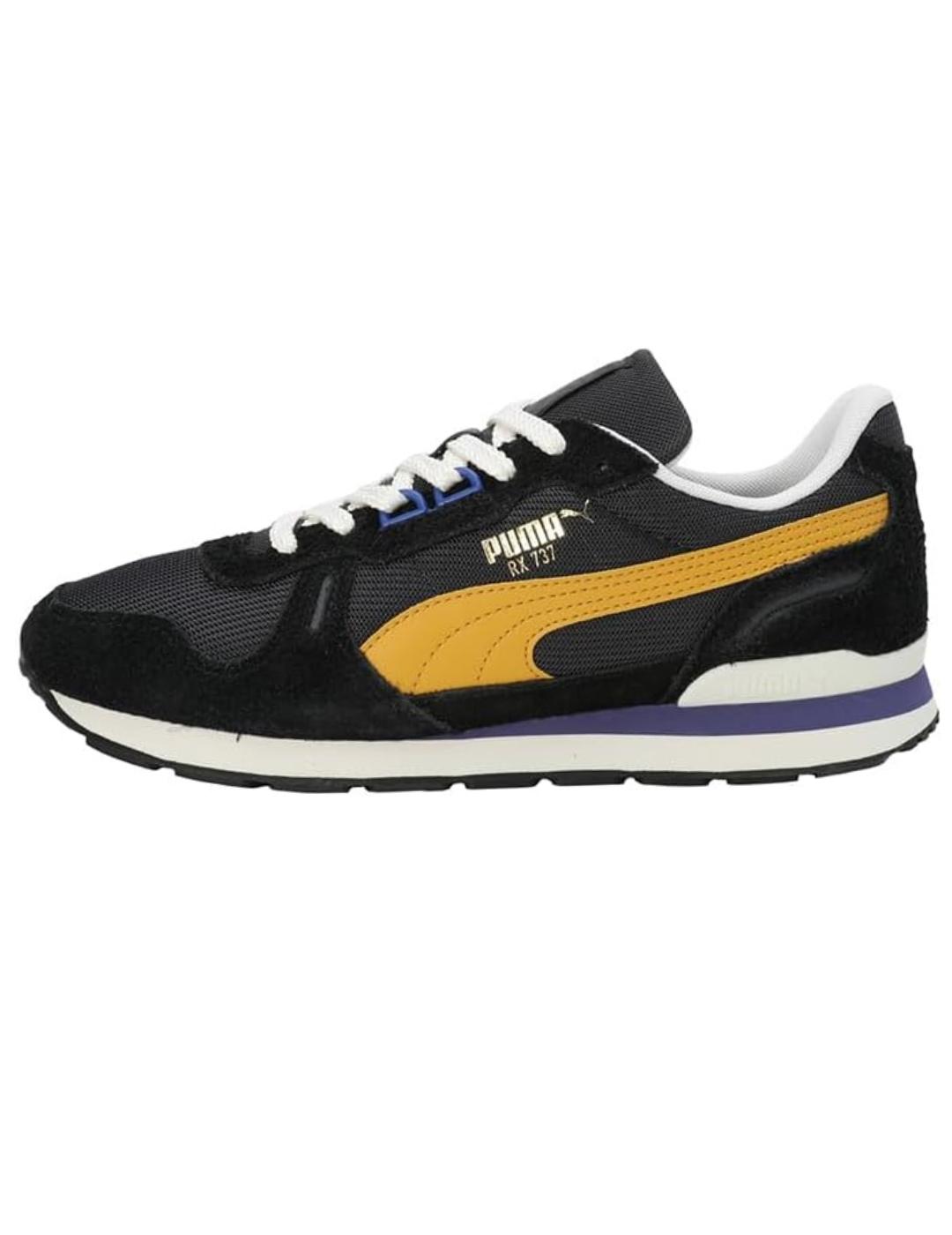 Zapatillas puma rx737 vintage negro amarillo de hombre.