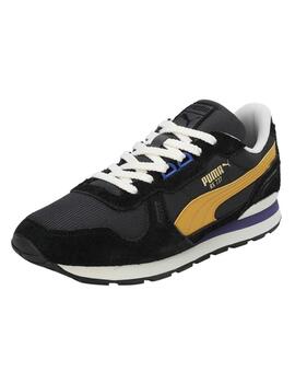 Zapatillas puma rx737 vintage negro amarillo de hombre.