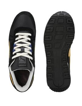 Zapatillas puma rx737 vintage negro amarillo de hombre.