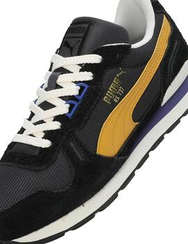 Zapatillas puma rx737 vintage negro amarillo de hombre.