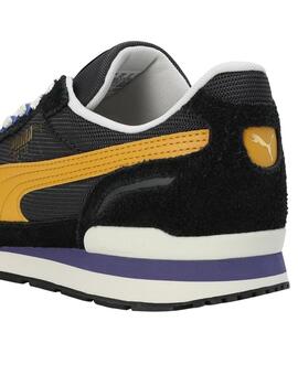 Zapatillas puma rx737 vintage negro amarillo de hombre.