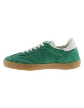 Zapatillas victoria berlin serraje verde de mujer.