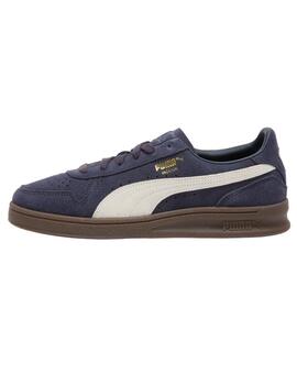 Zapatillas puma indoor suede marino de hombre.