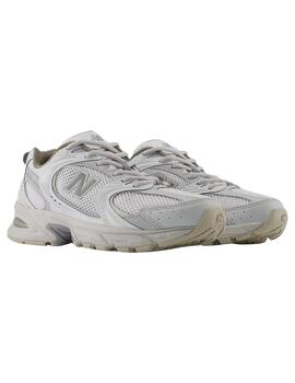 Zapatillas new balance u530nec blanco gris de mujer.