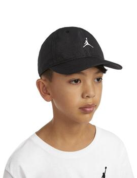 gorra jordan essentials negro de niño.