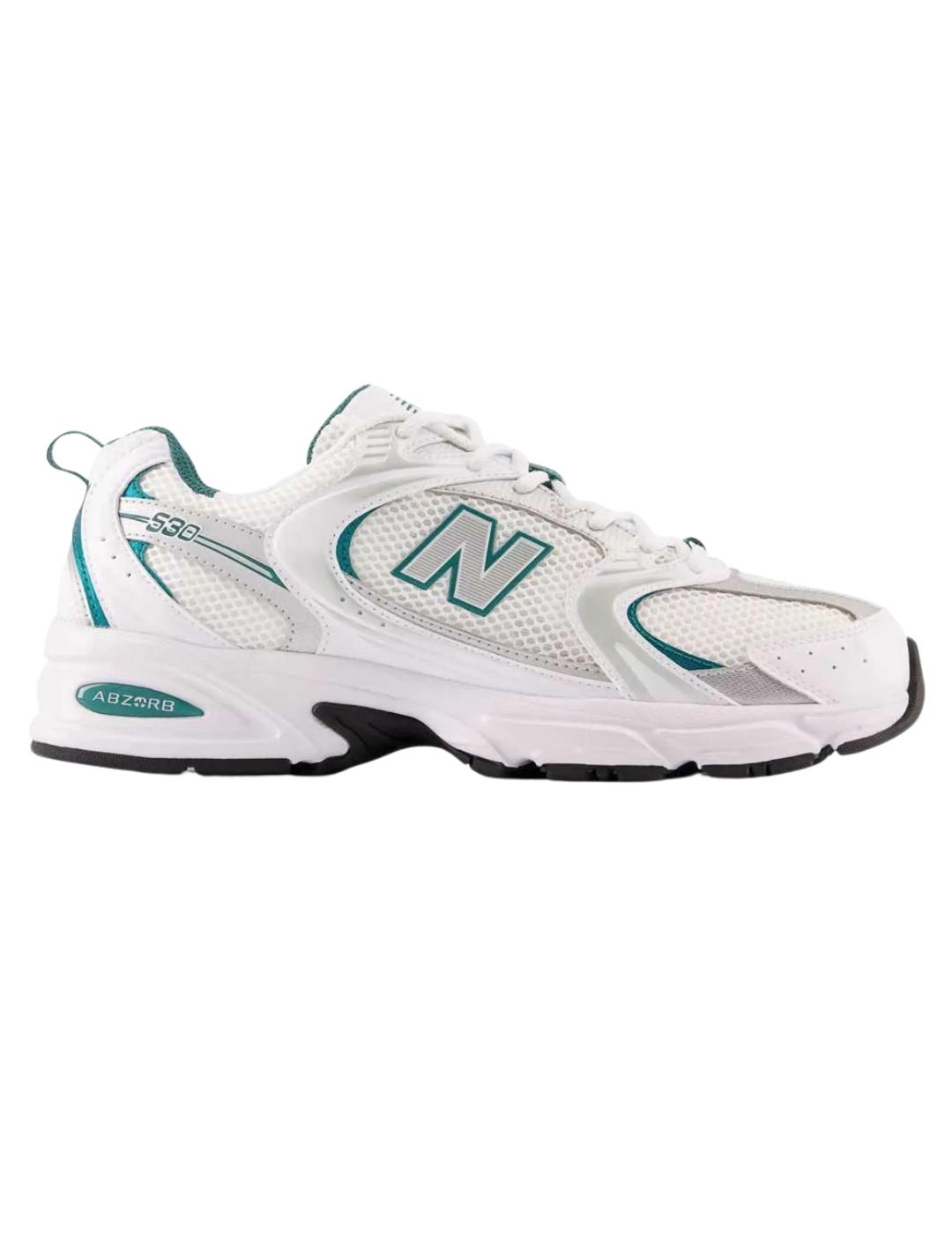 Zapatillas new balance mr530ab blanco verde de mujer.