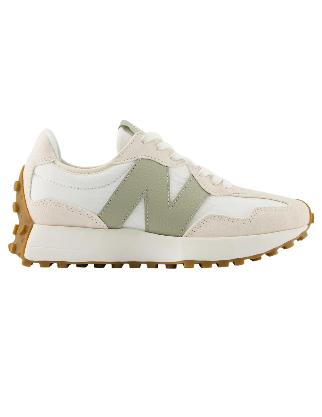 Zapatillas new balance ws327ftb blanco verde de mujer.