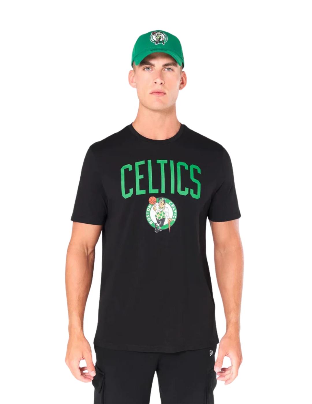 Camiseta new era boston celtics negro de hombre.