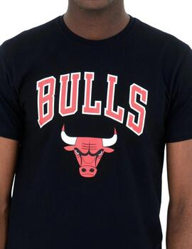 Camiseta new era Chicago Bulls negro de hombre.