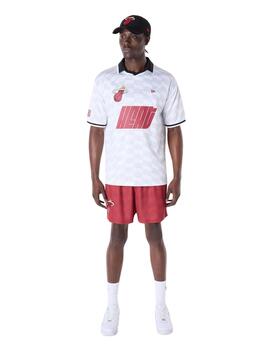 Camiseta new era Miami heat soccer oversized blanco hombre.