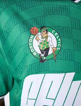 Camiseta new era celtics soccer oversized verde de hombre.