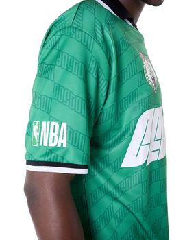 Camiseta new era celtics soccer oversized verde de hombre.