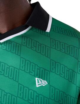 Camiseta new era celtics soccer oversized verde de hombre.