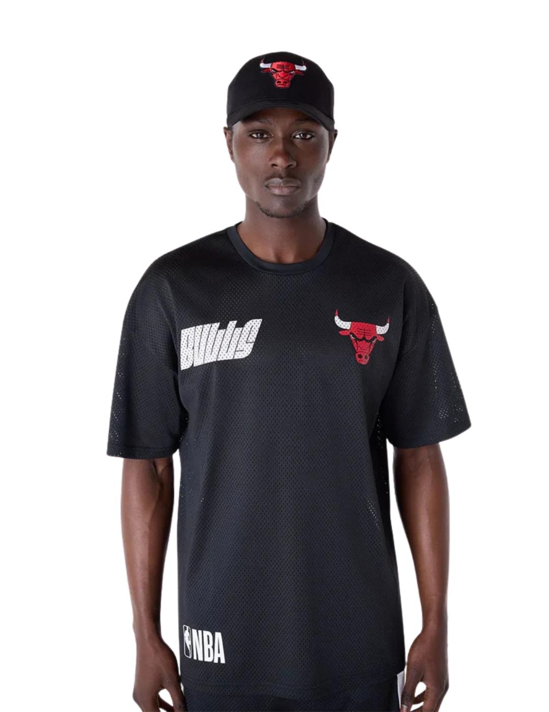 Camiseta new era Bulls mesh negro de hombre.