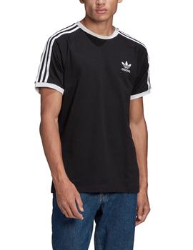 camiseta adidas 3-stripes negro blanco de hombre.