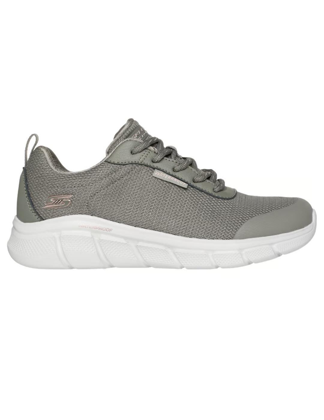 Zapatillas skechers bobs b flex proof verde de mujer.