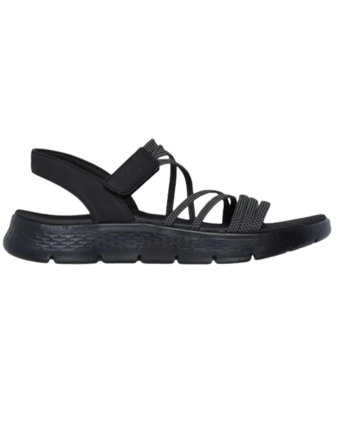 Zapatillas skechers go walk flex sandal negro de mujer.