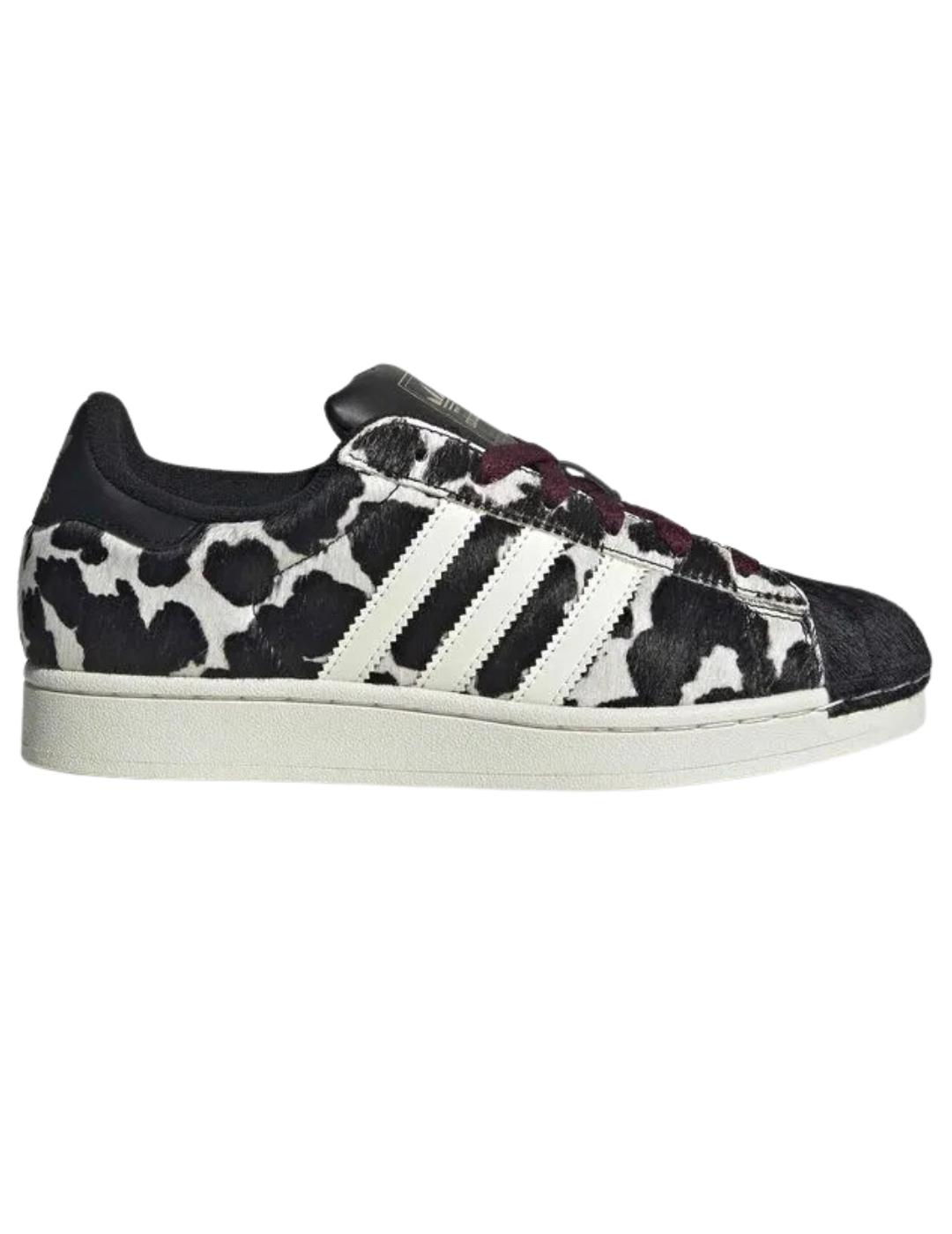 Zapatillas adidas superstar animal print blanco negro mujer